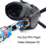 Occhiali video di volo Cinturino fisso per fascia color graffiti per occhiali DJI FPV V2, Strap, Strap + Power Line, Strap + Power Line + Pad