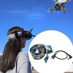 Occhiali video di volo Cinturino fisso per fascia color graffiti per occhiali DJI FPV V2, Strap, Strap + Power Line, Strap + Power Line + Pad
