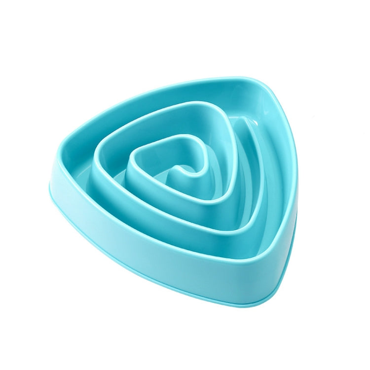Ciotola per cibo per cani anti-soffocamento in plastica resistente al triangolo, Large Pink, Large Blue, Large Beige