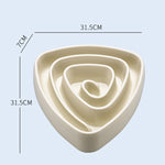 Ciotola per cibo per cani anti-soffocamento in plastica resistente al triangolo, Large Pink, Large Blue, Large Beige