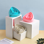 Ciotola per cibo per cani anti-soffocamento in plastica resistente al triangolo, Large Pink, Large Blue, Large Beige