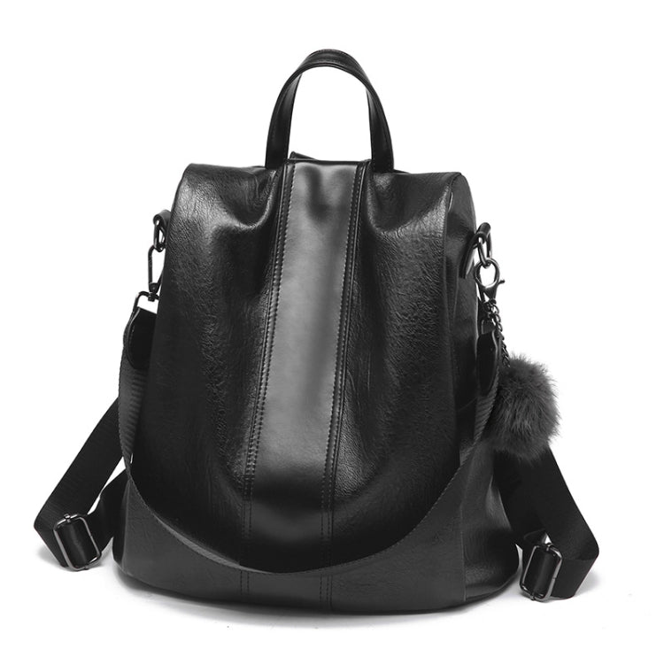 Zaino donna in pelle PU vintage 32x31x15 cm Black Khaki