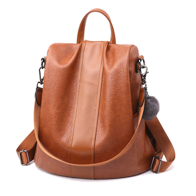 TFZ468 Zaino da donna in morbida pelle PU vintage, Black, Khaki