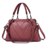 TFZ 250 Borsa a mano in morbida pelle colorblock geometrica, Red Wine, Green, Black, Dark Gray, Black White, Rubber Pink
