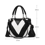 TFZ 250 Borsa a mano in morbida pelle colorblock geometrica, Red Wine, Green, Black, Dark Gray, Black White, Rubber Pink