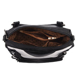 TFZ 250 Borsa a mano in morbida pelle colorblock geometrica, Red Wine, Green, Black, Dark Gray, Black White, Rubber Pink