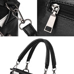TFZ 250 Borsa a mano in morbida pelle colorblock geometrica, Red Wine, Green, Black, Dark Gray, Black White, Rubber Pink
