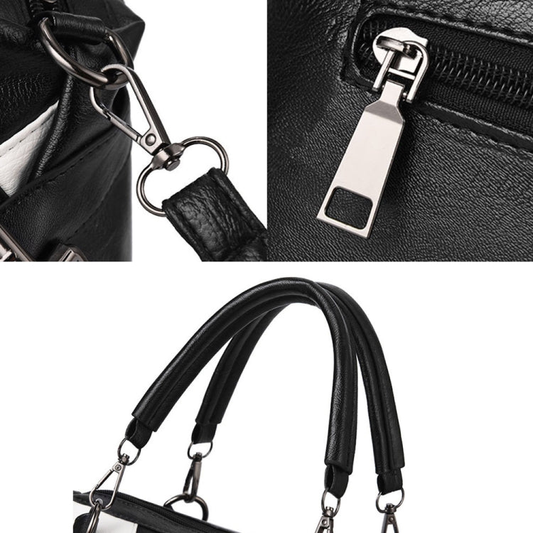 TFZ 250 Borsa a mano in morbida pelle colorblock geometrica, Red Wine, Green, Black, Dark Gray, Black White, Rubber Pink
