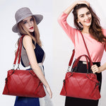 TFZ 250 Borsa a mano in morbida pelle colorblock geometrica, Red Wine, Green, Black, Dark Gray, Black White, Rubber Pink