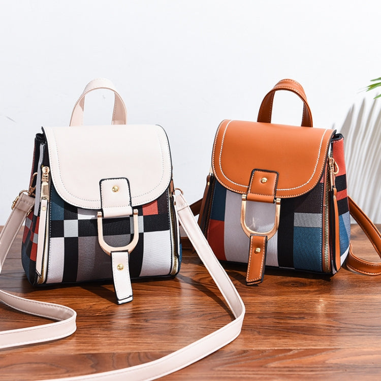 TFZ 959 Zaino da donna in morbida pelle PU, White, Red Wine, Black, Soil Yellow, Coffee