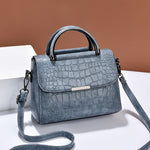 A966-5 Borse monospalla da donna con motivo a pietra, White, Red Wine, Green, Blue, Black, Turmeric