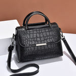 A966-5 Borse monospalla da donna con motivo a pietra, White, Red Wine, Green, Blue, Black, Turmeric