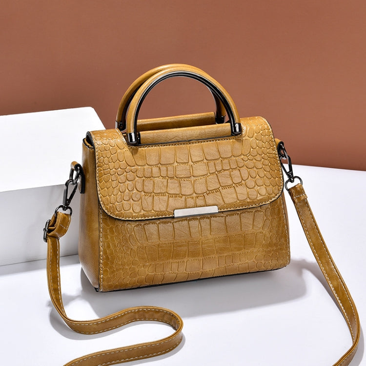 A966-5 Borse monospalla da donna con motivo a pietra, White, Red Wine, Green, Blue, Black, Turmeric
