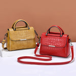 A966-5 Borse monospalla da donna con motivo a pietra, White, Red Wine, Green, Blue, Black, Turmeric