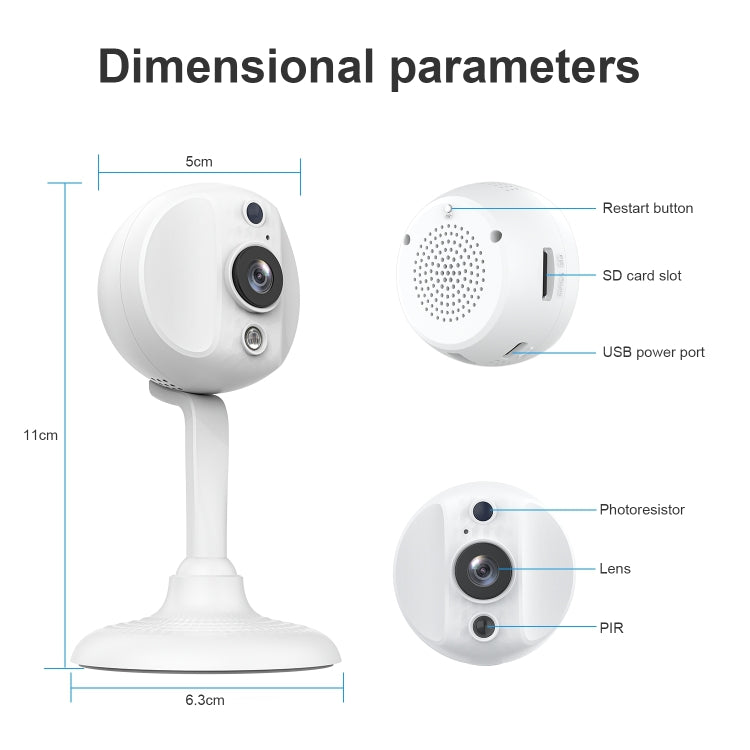 Telecamera WiFi HD S20 con interfono vocale bidirezionale