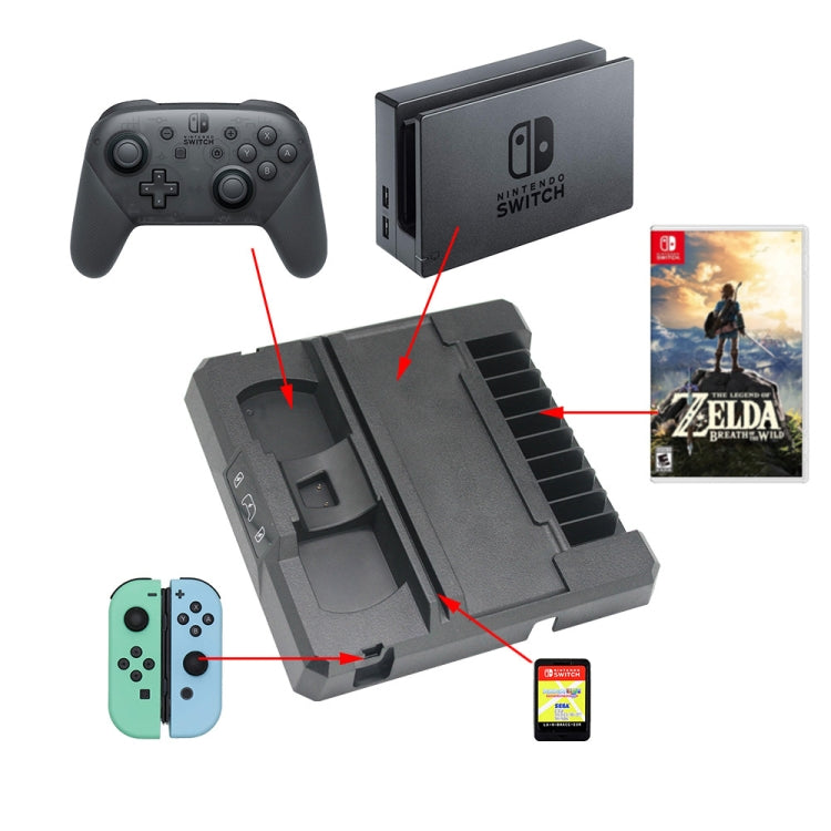 Base di ricarica multifunzione per Nintendo Switch