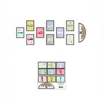 2 PCS Digital Jumping Grid Game Cartoon Floor Paste Decorazione del terreno in età prescolare per bambini
