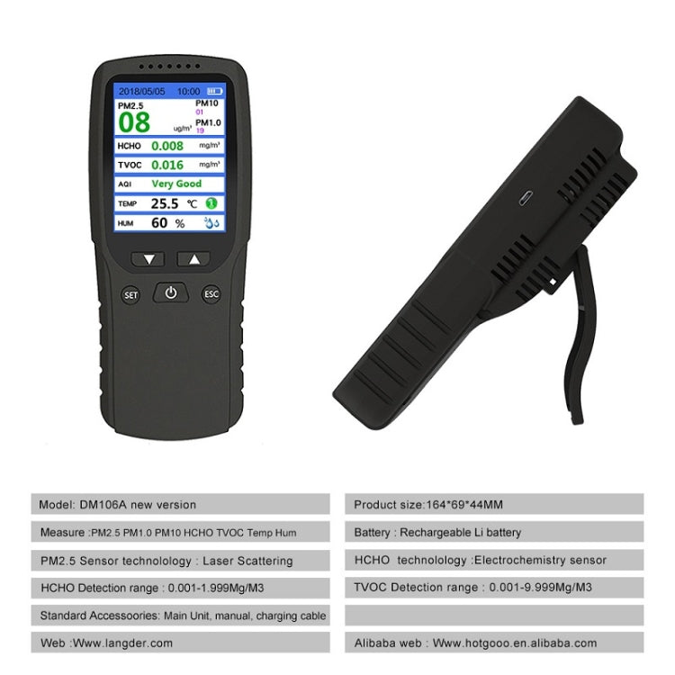 Indoor Formaldehyde and Hazy Dust Air Quality Detector