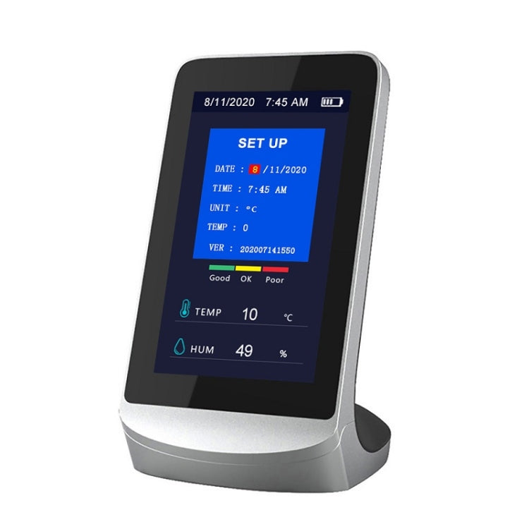 Rilevatore di anidride carbonica domestico con display LCD