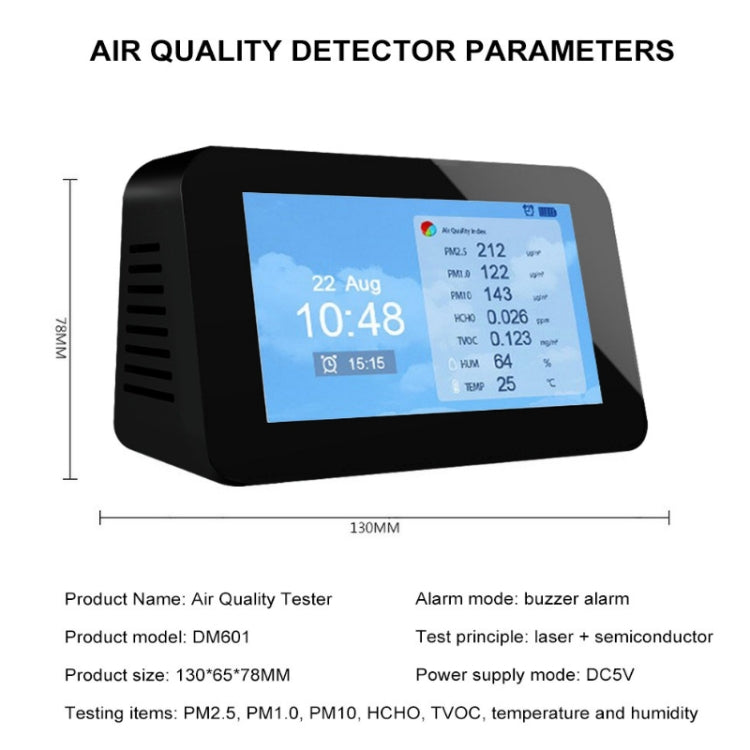 Rilevatore multifunzionale della qualità dell'aria di formaldeide PM2.5