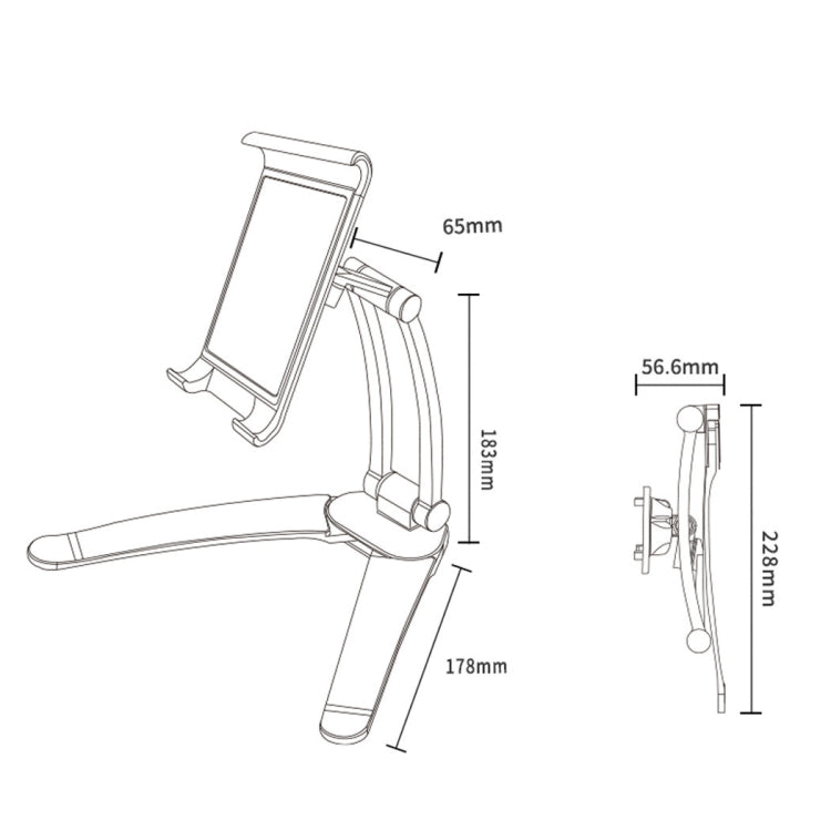 Supporto pieghevole per tablet e smartphone 5-10 pollici