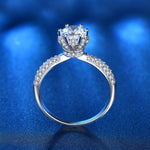 XJZ012 Gioielli di fidanzamento dell'anello della corona dell'anello di Moissanite dell'argento sterlina 925, 5, 6, 7, 8