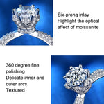XJZ012 Gioielli di fidanzamento dell'anello della corona dell'anello di Moissanite dell'argento sterlina 925, 5, 6, 7, 8