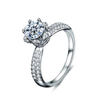 XJZ012 Gioielli di fidanzamento dell'anello della corona dell'anello di Moissanite dell'argento sterlina 925, 5, 6, 7, 8