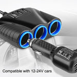 JY-1905 120W multifunzionale USB 3 in 1 caricabatteria per auto accendisigari per auto, stile:, 3 Ports, 5 Ports