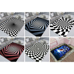 Tappeto da soggiorno geometrico visivo rettangolare stereo 3D, 40x60cm, 50x80cm, 60x90cm, 80x120cm