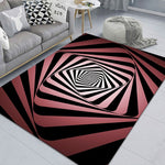 Tappeto da soggiorno geometrico visivo rettangolare stereo 3D, 40x60cm, 50x80cm, 60x90cm, 80x120cm