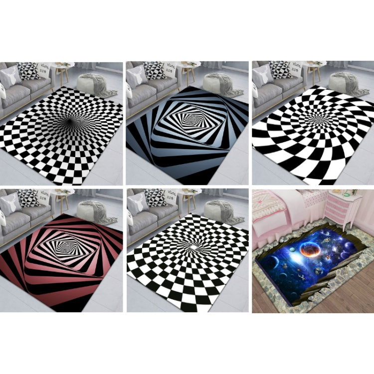 Tappeto da soggiorno geometrico visivo rettangolare stereo 3D, 80x160cm, 120x160cm, 140x200cm
