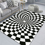 Tappeto da soggiorno geometrico visivo rettangolare stereo 3D, 80x160cm, 120x160cm, 140x200cm