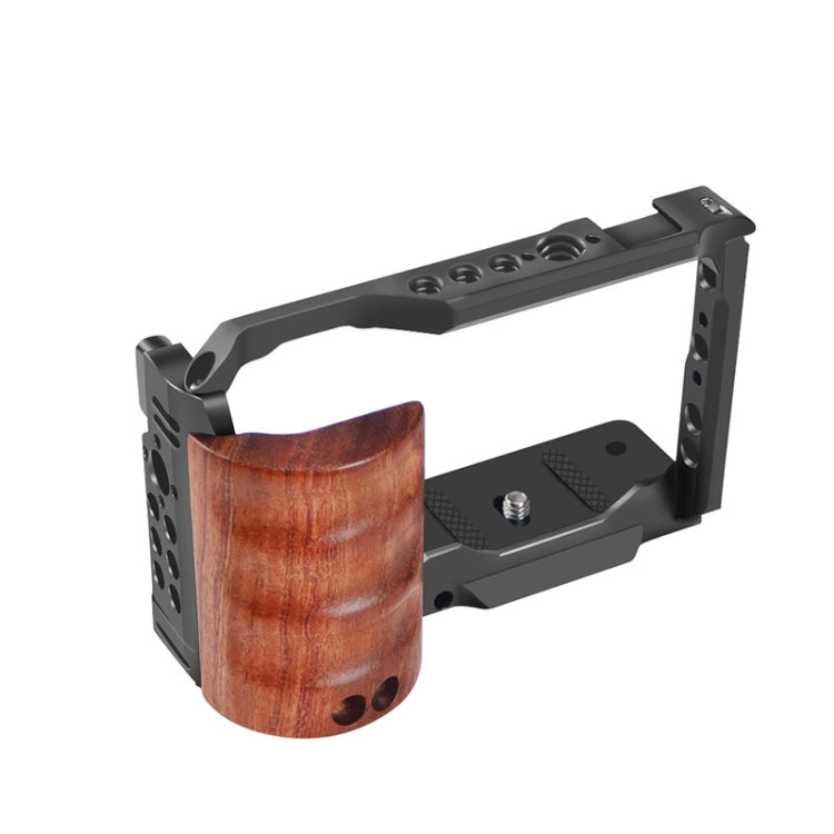 Gabbia per coniglio in lega con manico in legno per fotocamera Sony ZV-E10
