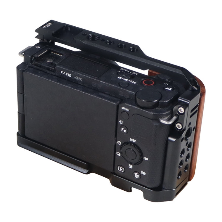 Gabbia per coniglio in lega con manico in legno per fotocamera Sony ZV-E10