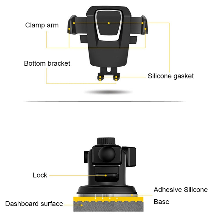 Supporto per telefono da auto telescopico multifunzionale, Car Phone Holder