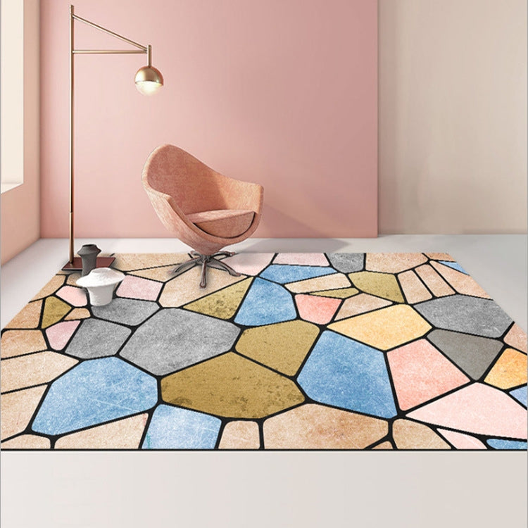 Cuscino per tavolino da salotto con tappeto geometrico astratto moderno, 80x120cm