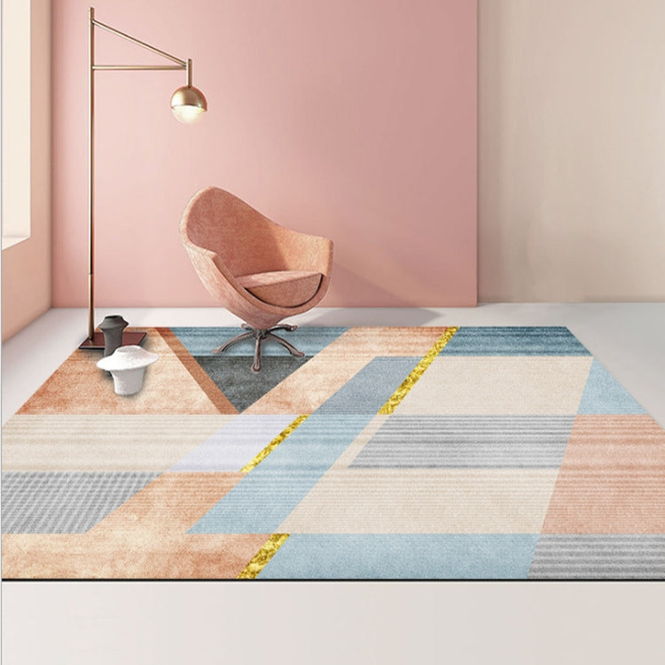 Cuscino per tavolino da salotto con tappeto geometrico astratto moderno, 80x160cm