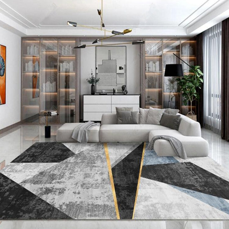 Cuscino per tavolino da salotto con tappeto geometrico astratto moderno, 80x160cm