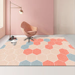 Cuscino per tavolino da salotto con tappeto geometrico astratto moderno, 120x160cm