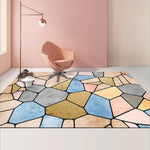 Cuscino per tavolino da salotto con tappeto geometrico astratto moderno, 120x160cm