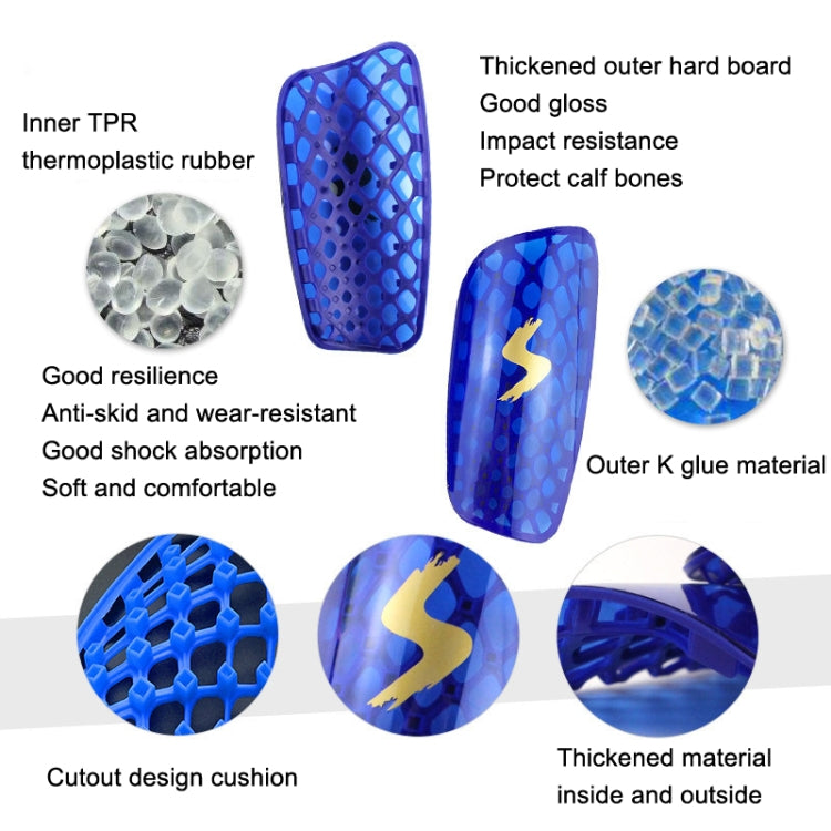 Protezione per le gambe trasparente a nido d'ape in TPR, TPR Fluorescent Green S, TPR Fluorescent Green L, TPR Yellow S, TPR Yellow L, TPR Orange S, TPR Orange L, TPR Blue S, TPR Blue L