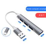 Docking station multifunzione USB-C e USB 3.0 in alluminio