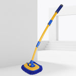 Mop per autolavaggio con asta curva retrattile in morbida pelliccia, Curved Rod Yellow Black, Curved Rod Yellow Blue
