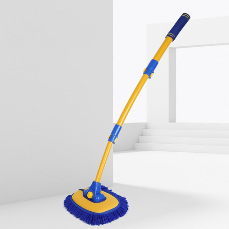Mop per autolavaggio con asta curva retrattile in morbida pelliccia, Curved Rod Yellow Black, Curved Rod Yellow Blue