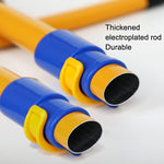 Mop per autolavaggio con asta curva retrattile in morbida pelliccia, Curved Rod Yellow Black, Curved Rod Yellow Blue