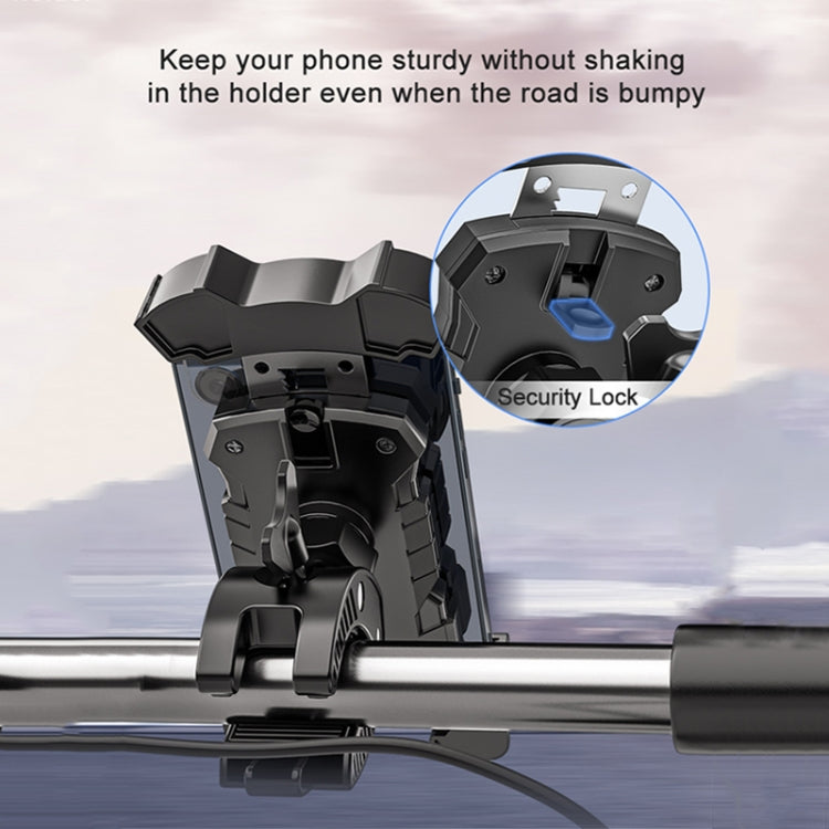 L101+M011 Supporto per telefono con chiusura meccanica per ciclismo all'aperto, Gray, Black, Blue, Yellow, Red, Green, DIY Color