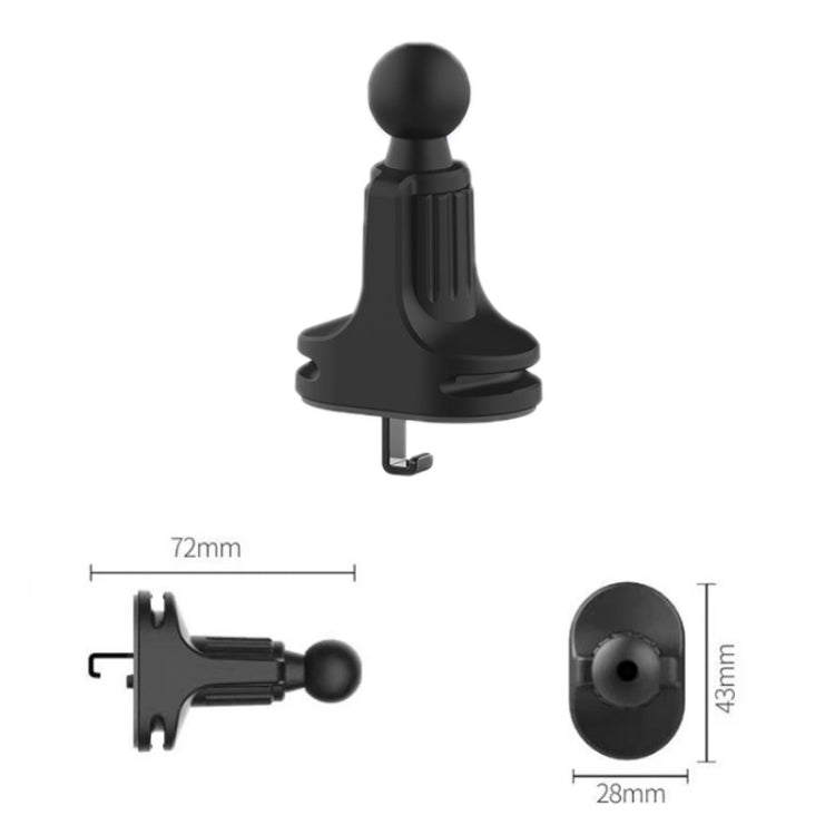 6 PCS Presa d'aria per auto La base della staffa del telefono cellulare può agganciare il cavo dati, dimensioni:, 17mm Ball Head, 15mm Ball Head, 13mm Ball Head