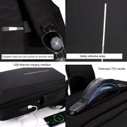 Borsa per computer antifurto per uomo con telaio in lega di zaino rigido, 8001 Black, 8001 Gray, 8001 Blue, 8001 Red, 8003 Black, 8003 Gray, 8003 Blue, 8003 Red, 8001-J Black, 8001-J Gray, 8001-J Blue, 8001-J Red