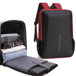 Borsa per computer antifurto per uomo con telaio in lega di zaino rigido, 8001 Black, 8001 Gray, 8001 Blue, 8001 Red, 8003 Black, 8003 Gray, 8003 Blue, 8003 Red, 8001-J Black, 8001-J Gray, 8001-J Blue, 8001-J Red
